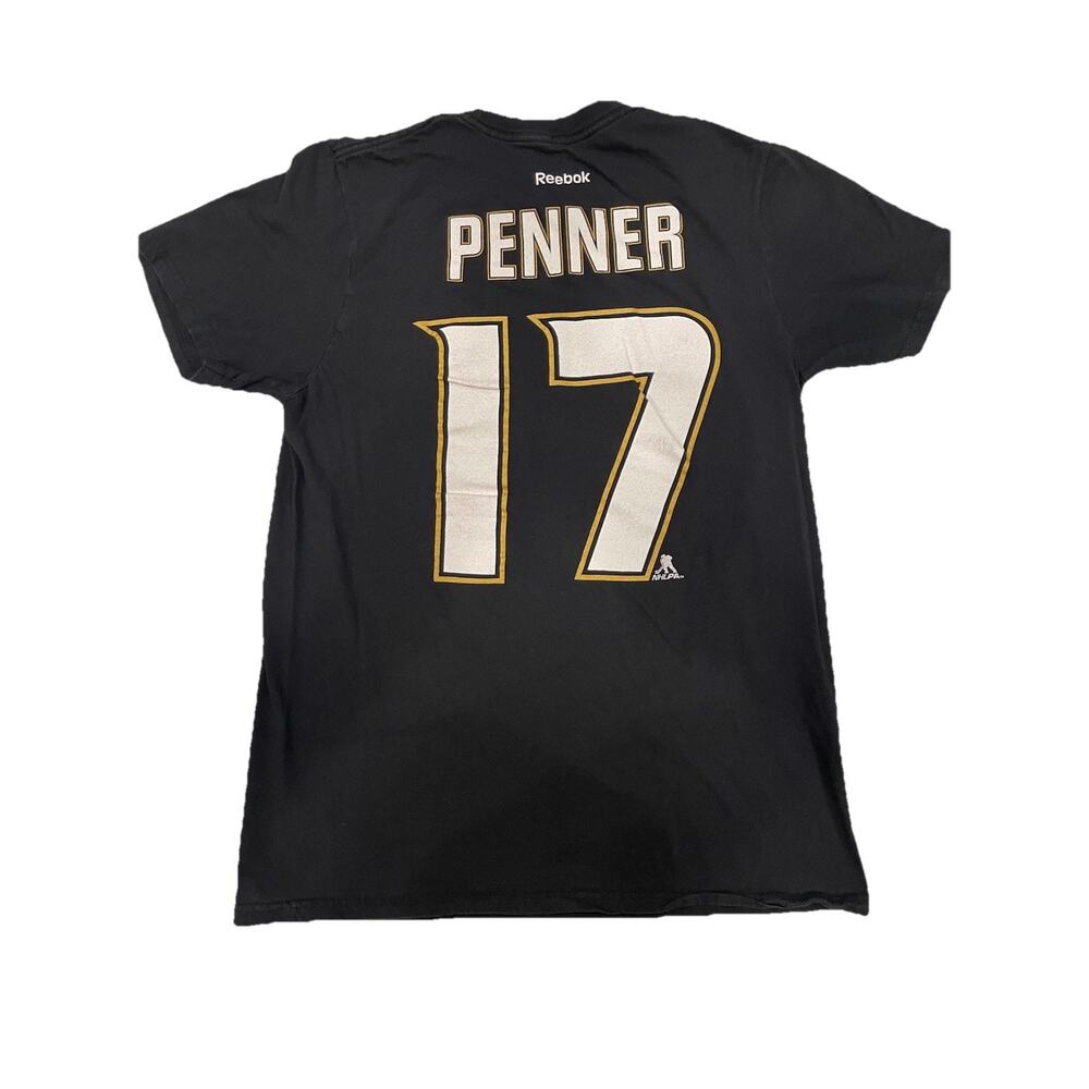 Anaheim Ducks Shirt Mens M Black NHL Hockey Penner #17 2013 Graphic Tee Reebok